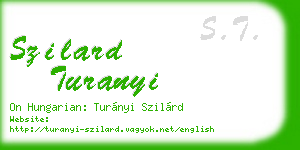 szilard turanyi business card