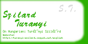 szilard turanyi business card